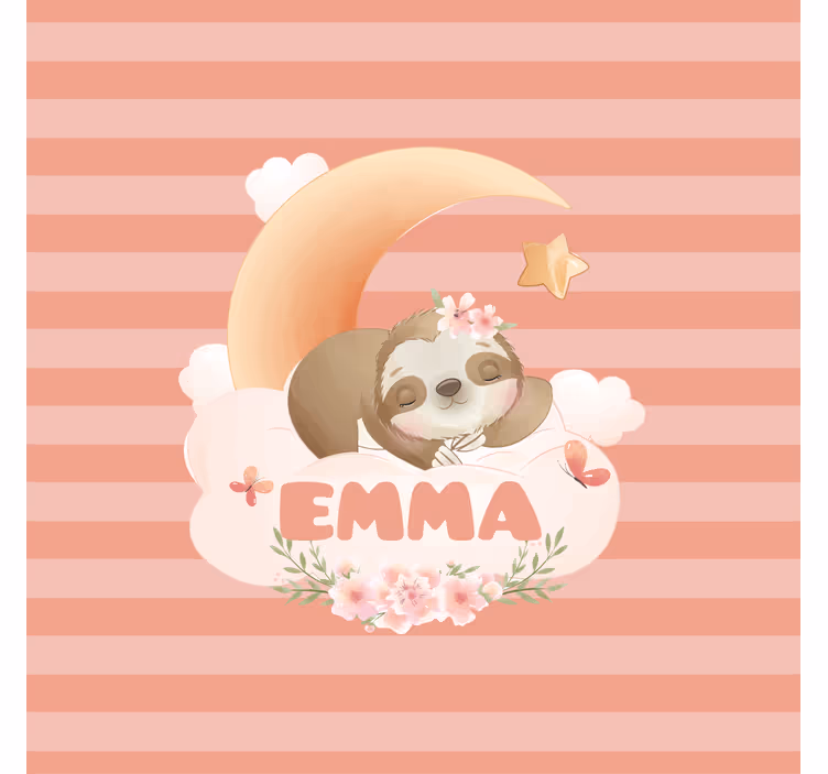 Rulou geam pentru copii cu leneșul simpatic personalizat - TenStickers
