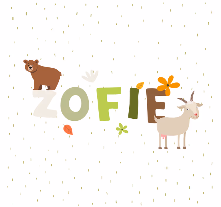 Rulou geam pentru copii animale de pădure personalizate - TenStickers