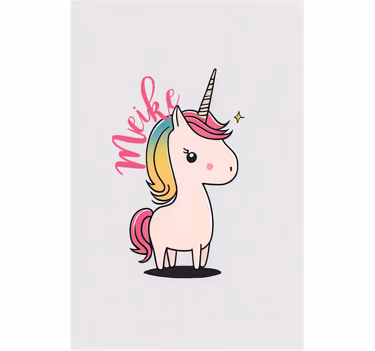 Rulou geam pentru copii unicorn desenat - TenStickers
