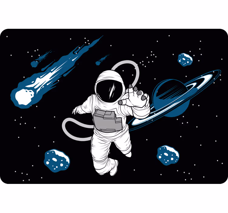 Rulou geam pentru copii cu astronaut desenat de mână - TenStickers