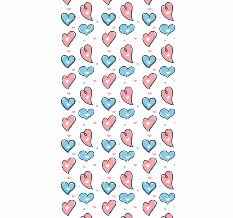 Rulou geam pentru copii model inimioare - TenStickers