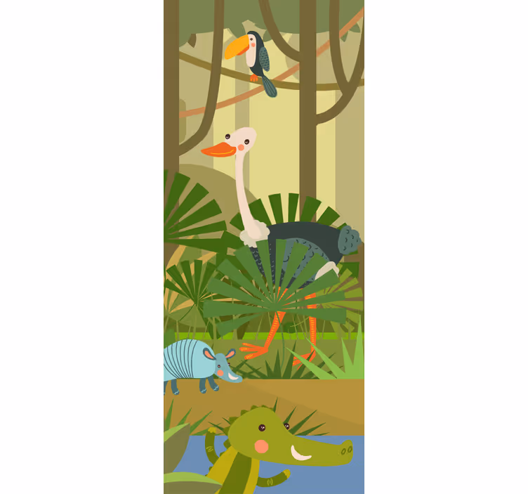 Rulou geam pentru copii animale sălbatice - TenStickers