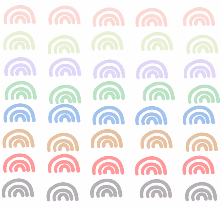 Rulou geam pentru copii set de 40 curcubee colorate - TenStickers
