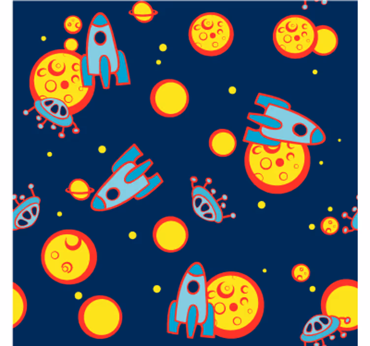 Rulou geam pentru copii cu imprimeu cosmos - TenStickers