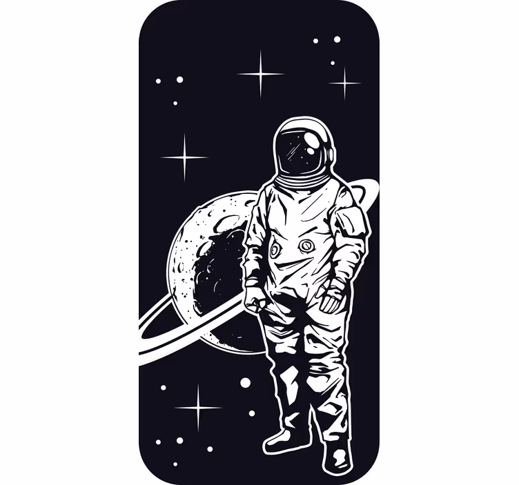 Rulou geam pentru copii cu design astronaut și planetă - TenStickers