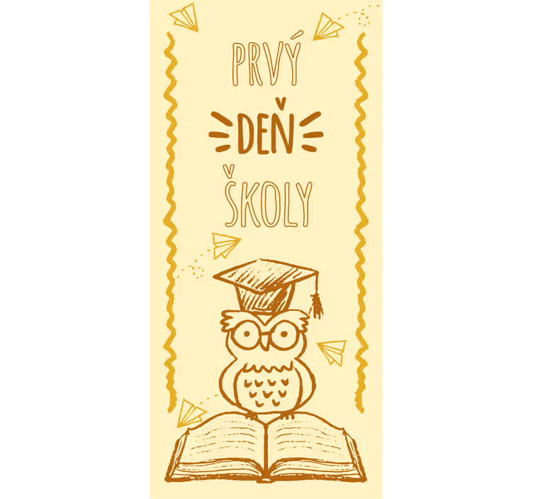Rulou geam pentru copii design prima zi de școală - TenStickers