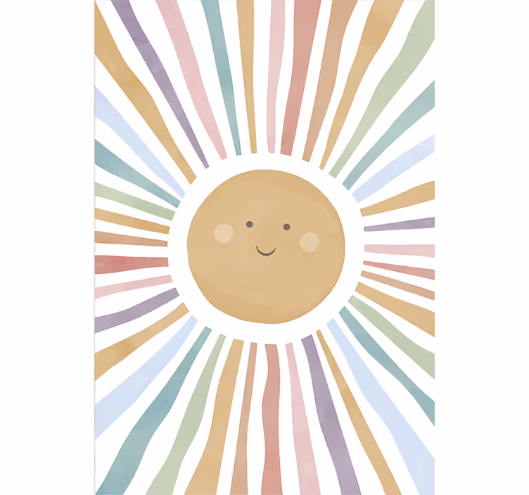 Rulou geam pentru copii soare fericit - TenStickers