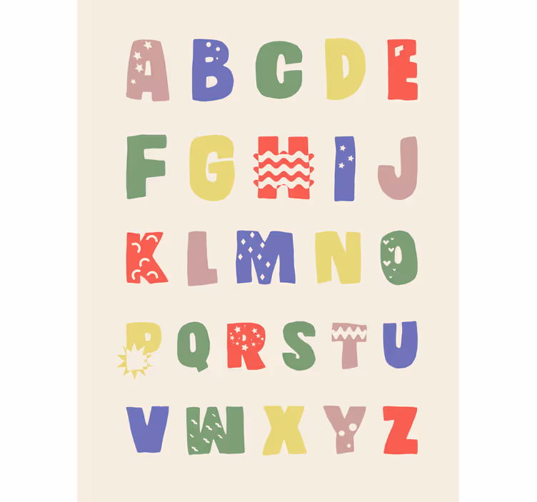 Rulou geam pentru copii alfabet geometric - TenStickers