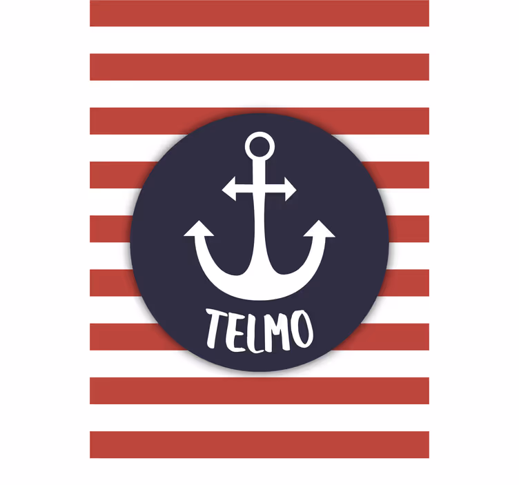 Rulou geam pentru copii ancora marină personalizabilă - TenStickers