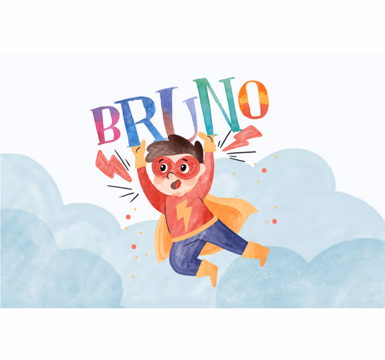 Rulou geam pentru copii super copil acquarelă - TenStickers