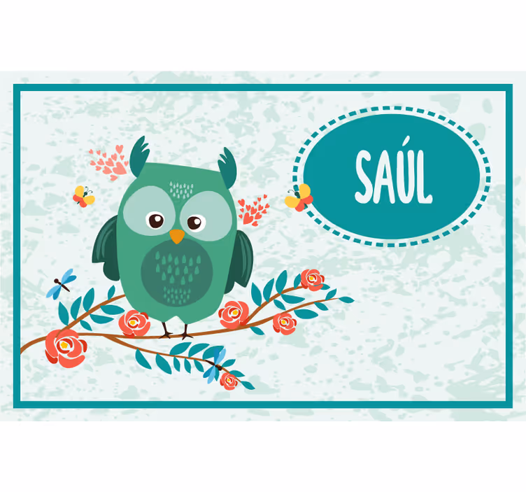 Rulou geam pentru copii personalizabil cu bufnițe - TenStickers
