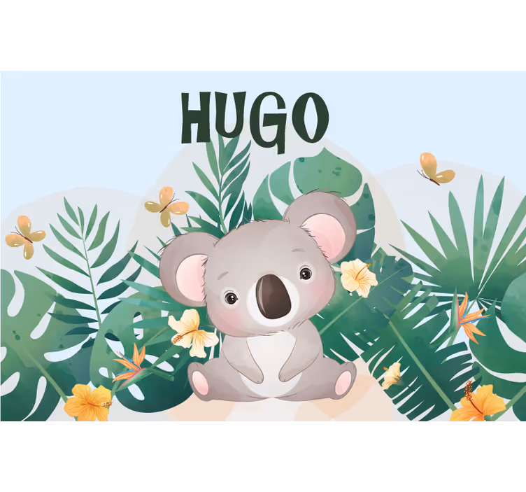 Rulou geam pentru copii cu ursuleț koala personalizat - TenStickers