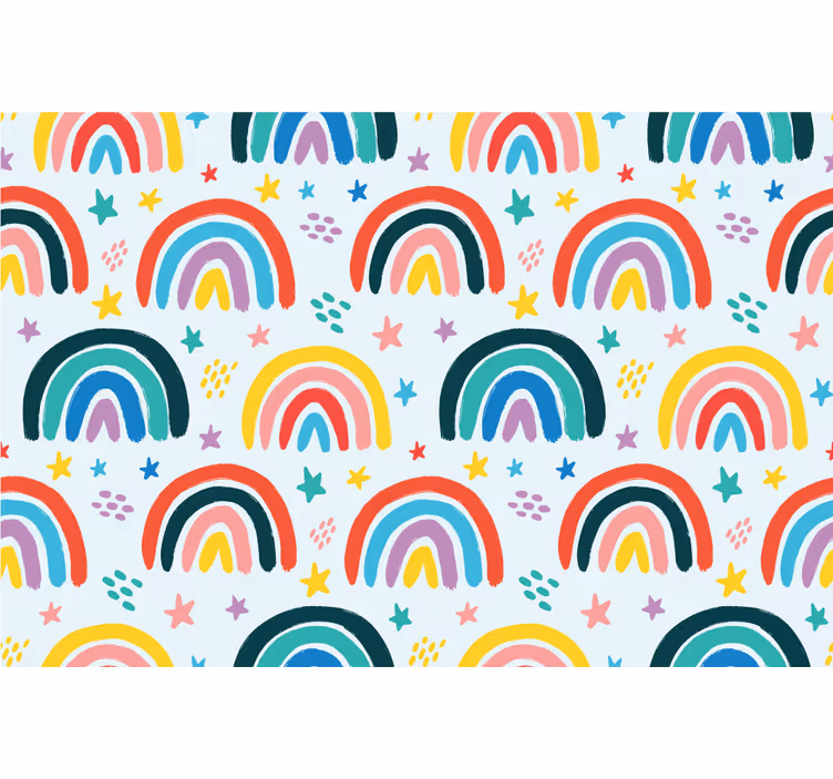 Rulou geam pentru copii cu multe modele colorate de curcubeu - TenStickers