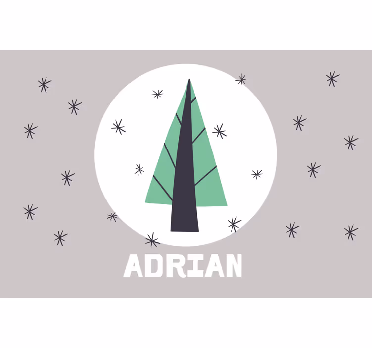 Rulou geam pentru copii brad de crăciun personalizat - TenStickers