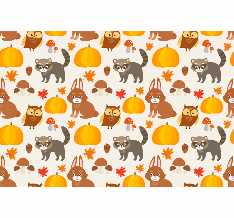 Rulou geam pentru copii râs bufniță iepure dovleac - TenStickers