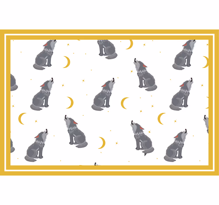 Rulou geam pentru copii lupi urlând la lună - TenStickers