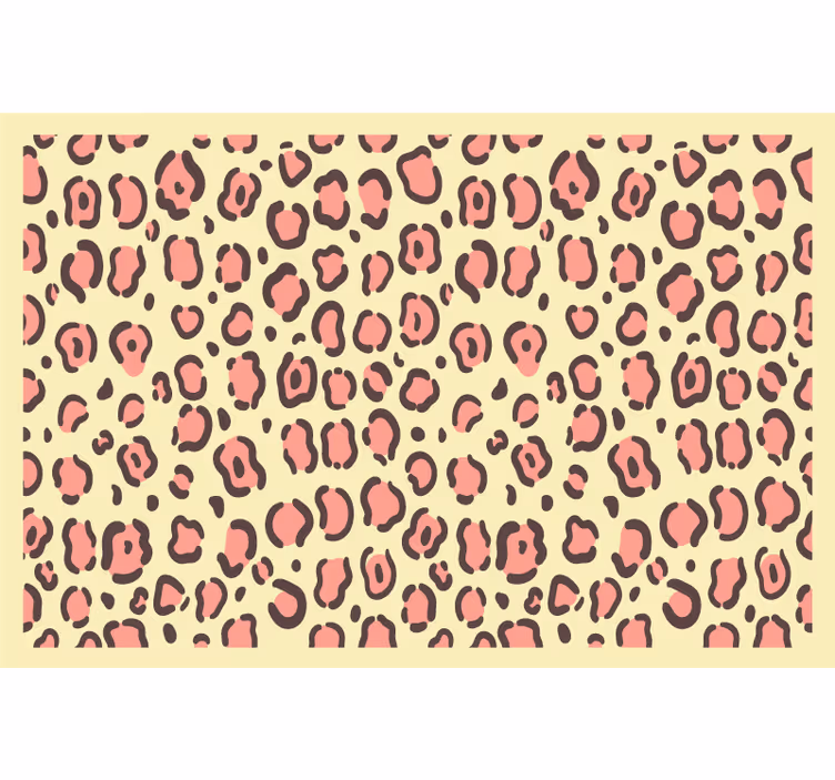 Rulou geam pentru copii cu model leopard roz și galben - TenStickers