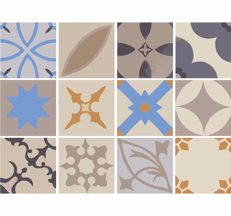 Rulou geam bucătărie cu cenefă adezivă ceramică - TenStickers