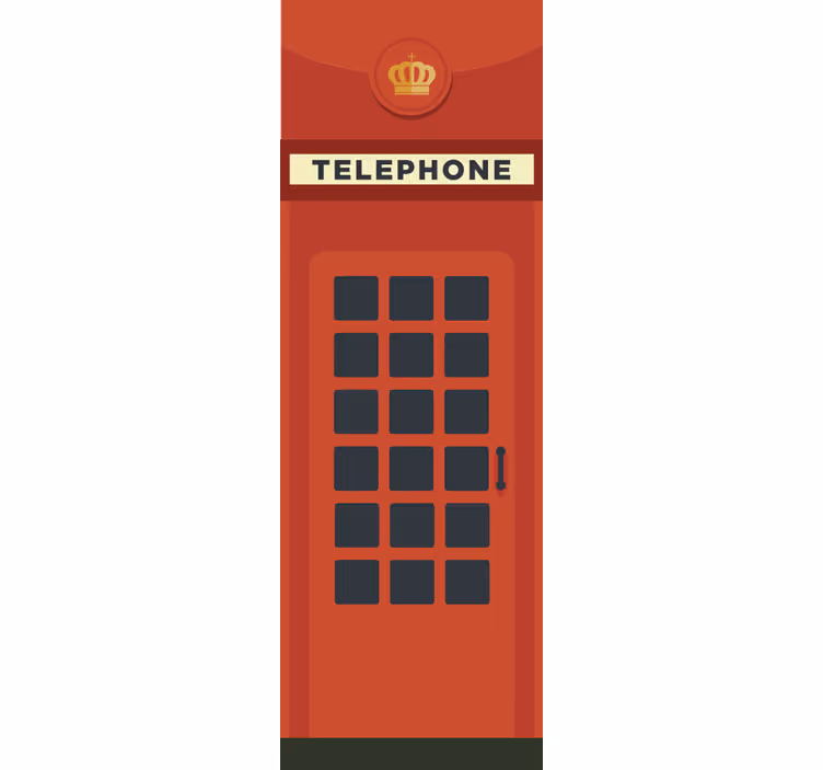 Rulou geam bucătărie cutie telefon roșie uk - TenStickers