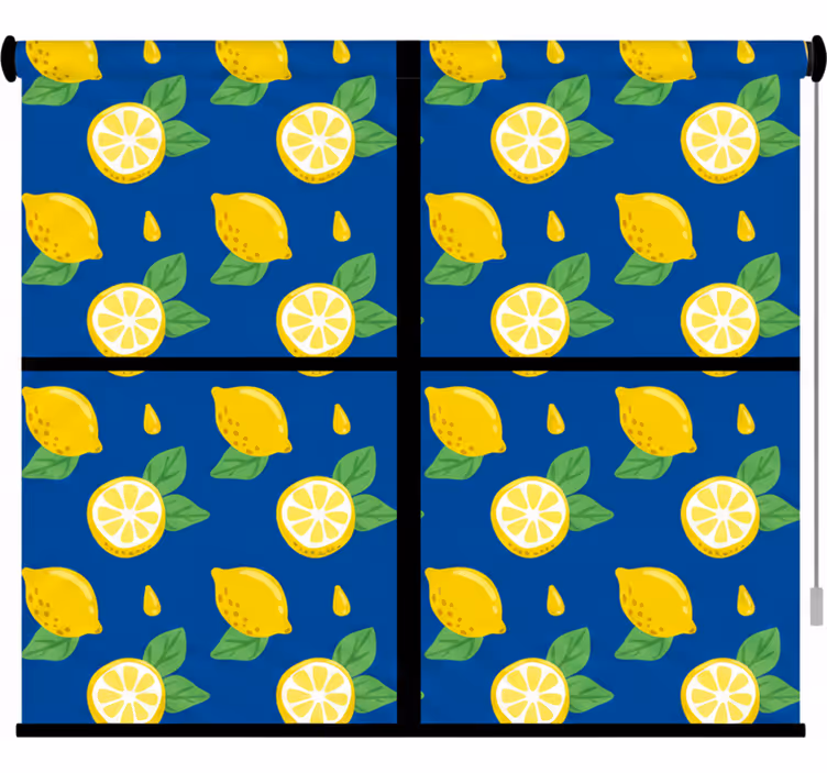Rulou geam bucătărie plăci cu lămâi desenate manual - TenStickers