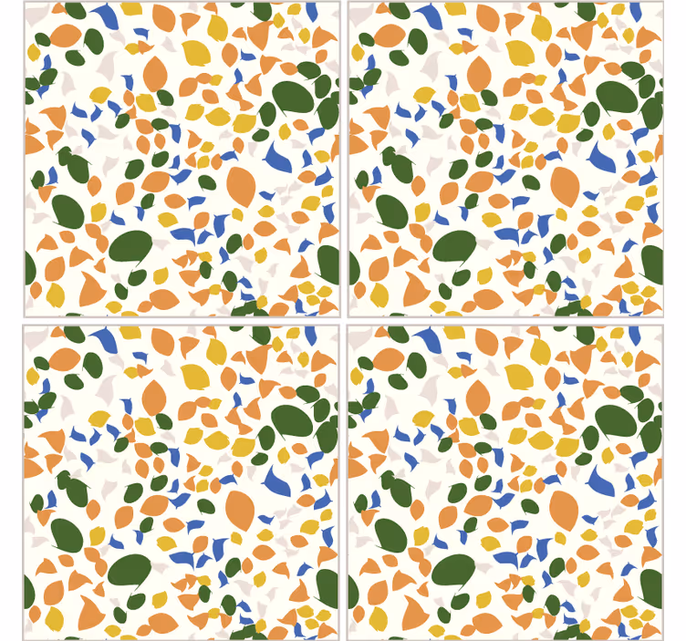 Rulou geam bucătărie plăci terrazzo - TenStickers