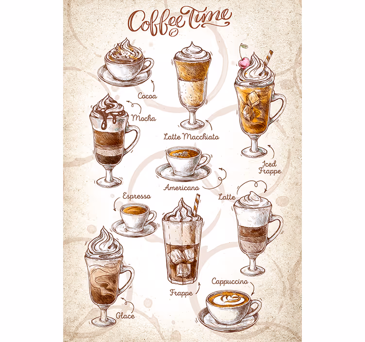 Rulou geam bucătărie cafea - TenStickers