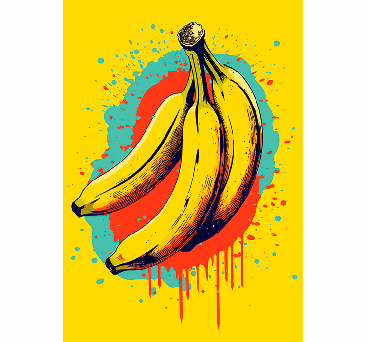 Rulou geam bucătărie trei banane - TenStickers
