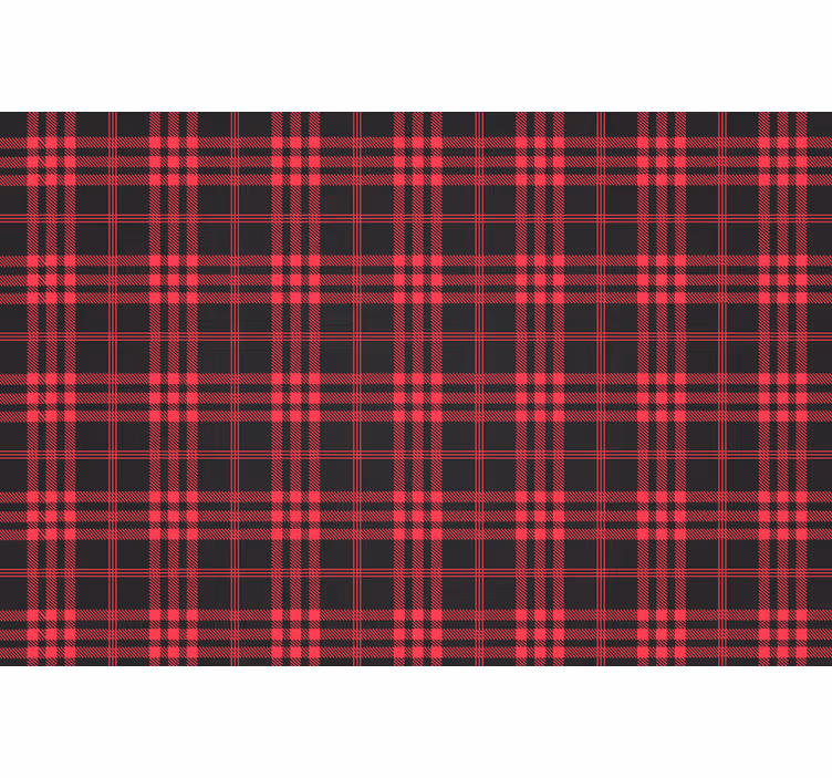 Rulou geam roșu cu model tartan de crăciun - TenStickers