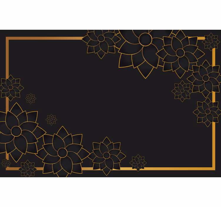 Rulou geam negru stil elegant cu plante - TenStickers