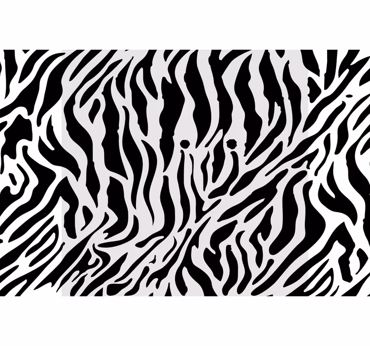 Rulou geam negru cu model zebra - TenStickers