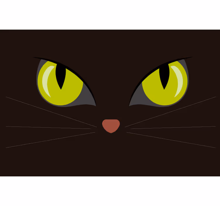 Rulou geam negru pisică înfricoșătoare de halloween - TenStickers