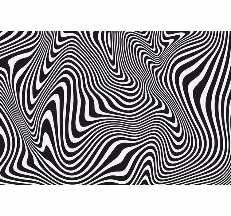 Rulou geam negru efect zebra 3d - TenStickers