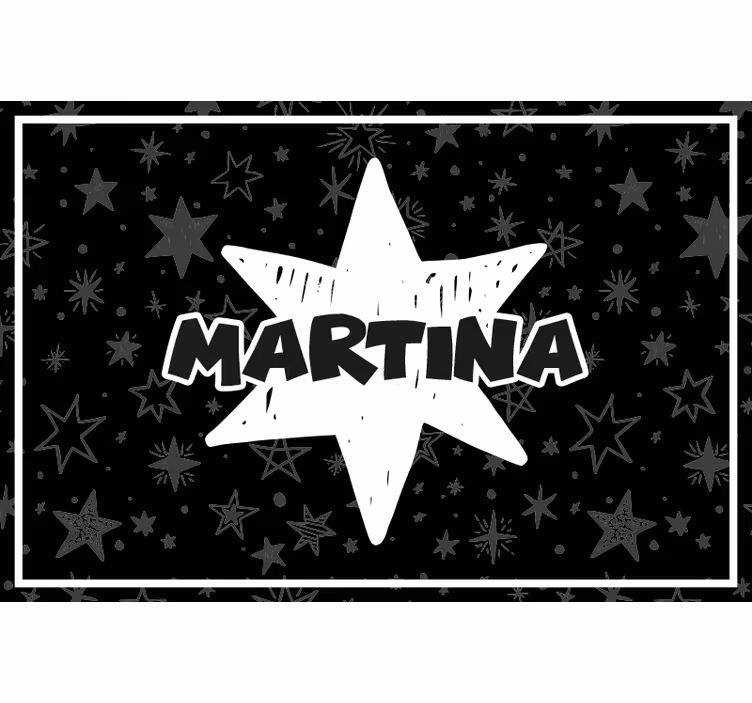 Rulou geam negru stea personalizată - TenStickers