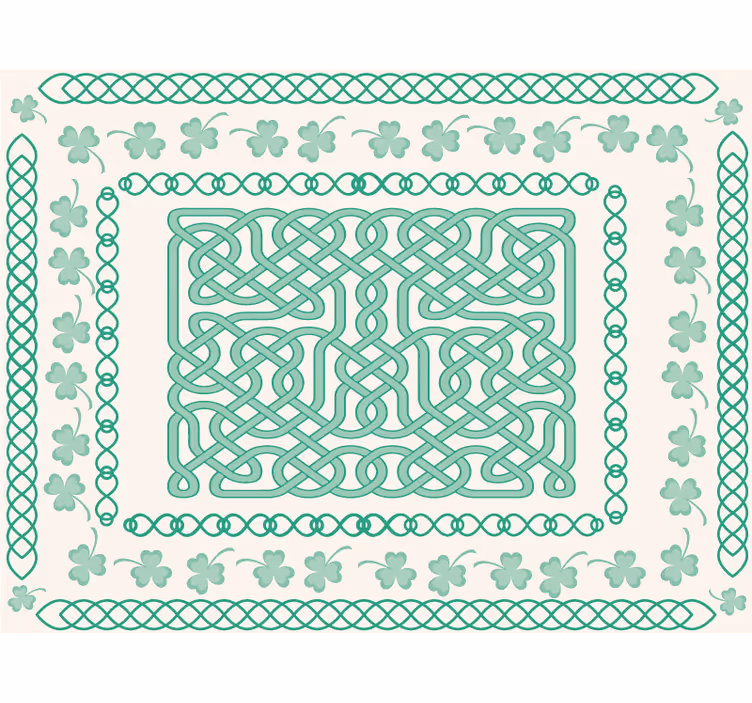 Rulou geam verde trifoi rotund - TenStickers