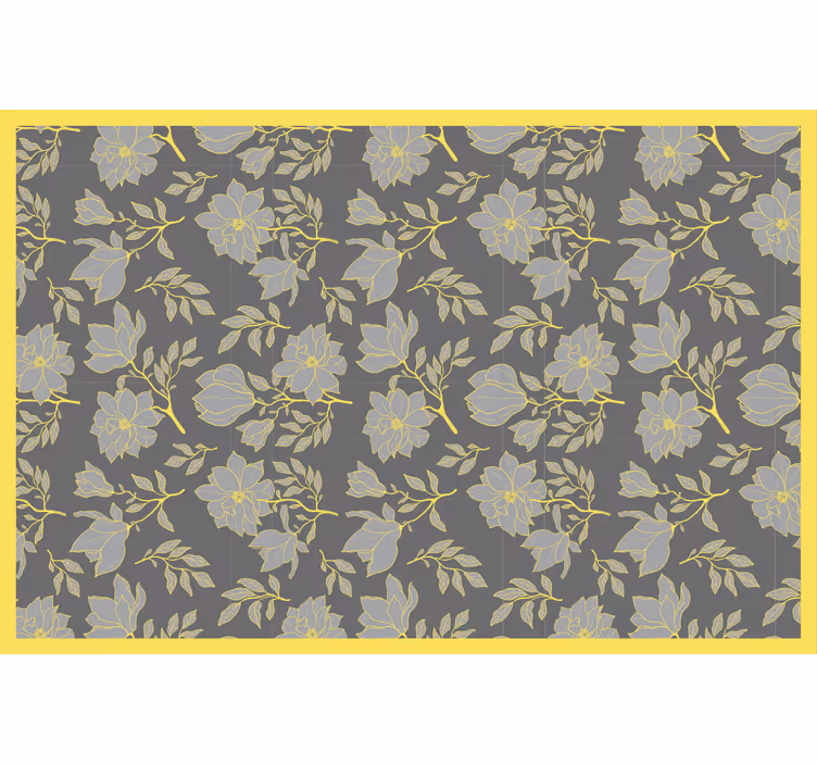 Rulou geam gri flori pantone - TenStickers