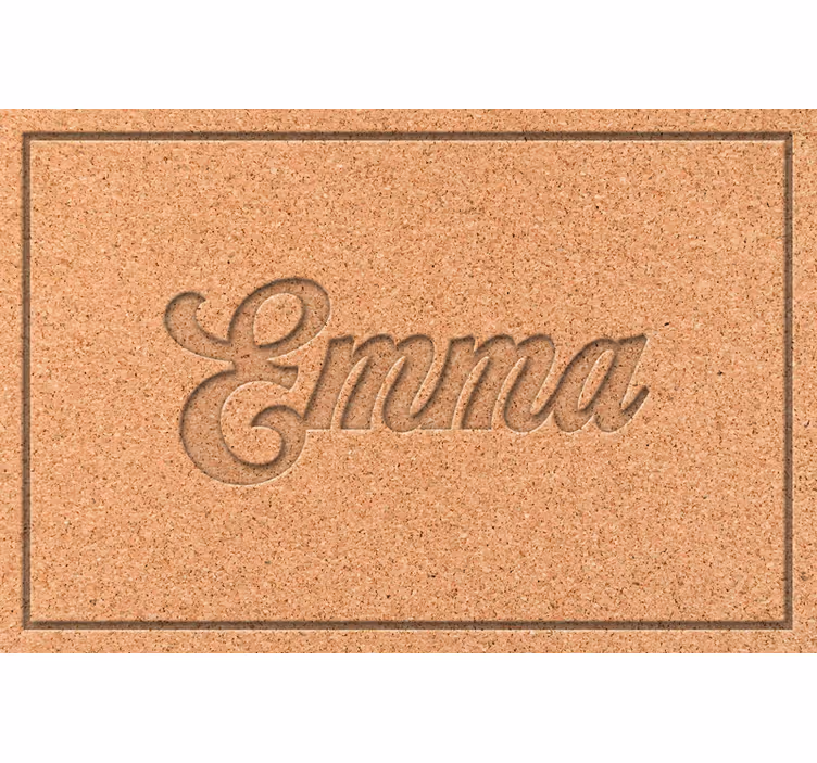 Rulou geam bej cu față de masă personalizată din plută - TenStickers