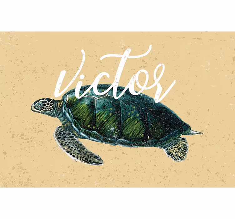 Rulou geam bej țestoasă de mare personalizată - TenStickers
