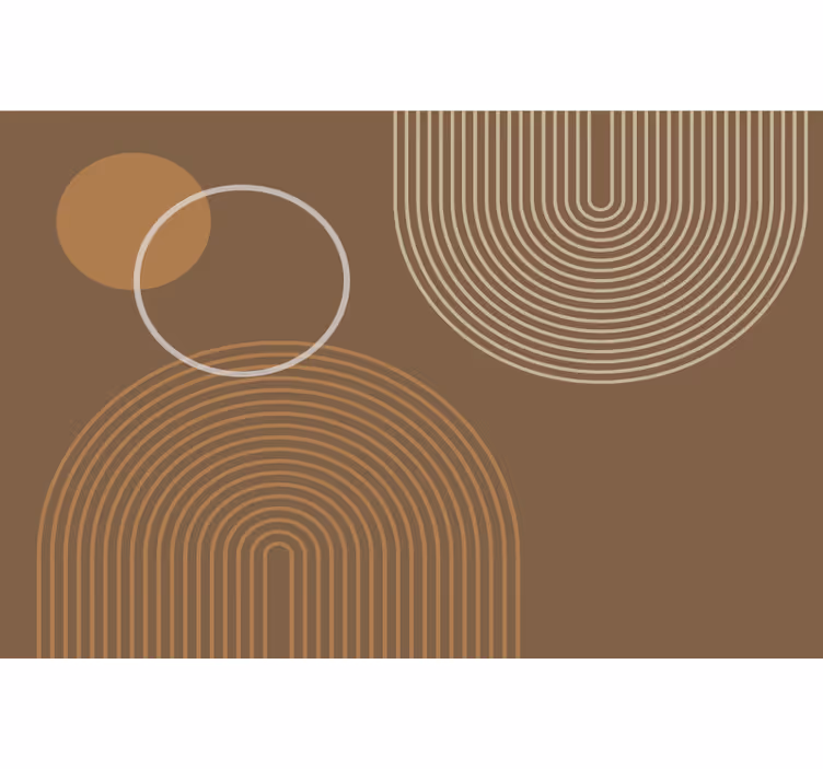 Rulou geam bej arce geometrice calde - TenStickers