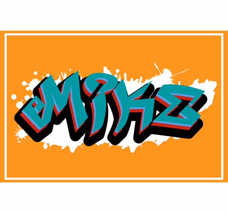 Rulou geam portocaliu stil graffiti regal - TenStickers