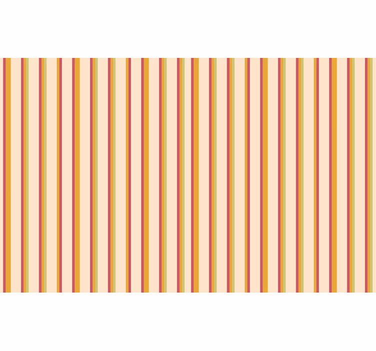 Rulou geam portocaliu cu model retro pastelat în dungi - TenStickers