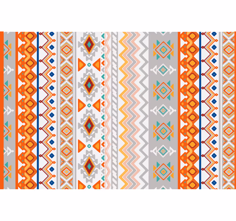Rulou geam portocaliu cu model boho - TenStickers