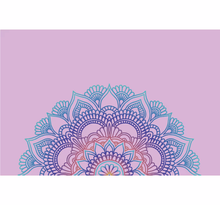 Rulou geam violet jumătate mandala - TenStickers