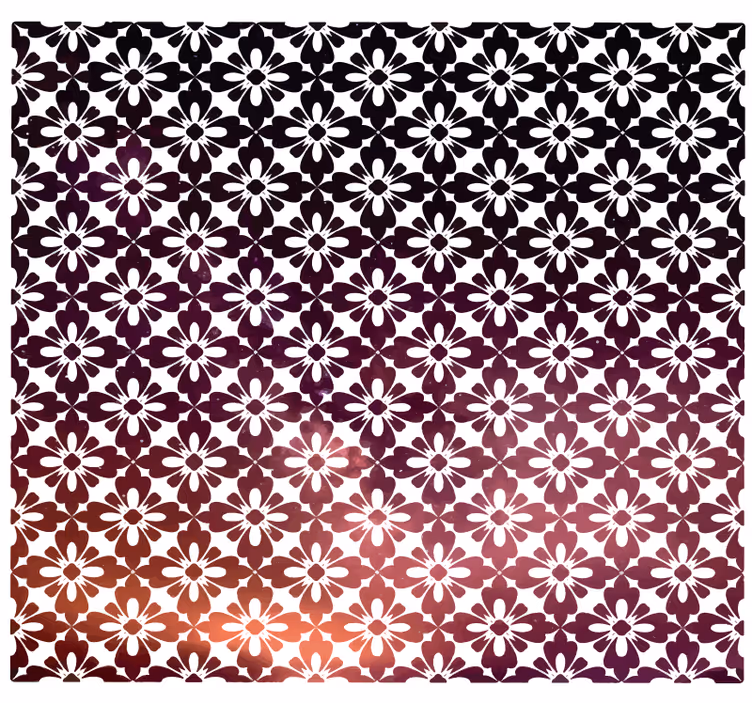 Rulou geam birou covor ornamental cu flori - TenStickers