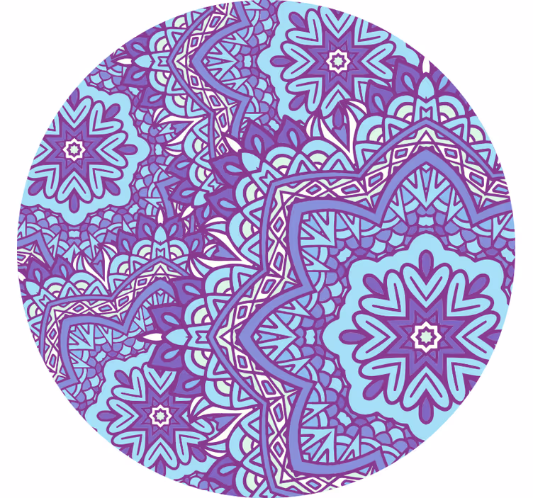 Rulou geam cameră mandala albastră și mov - TenStickers
