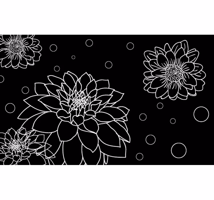 Rulou geam cameră flori abstracte - TenStickers