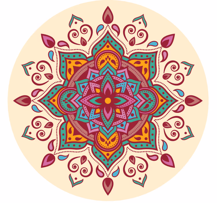 Rulou geam cameră mandala rozalie - TenStickers