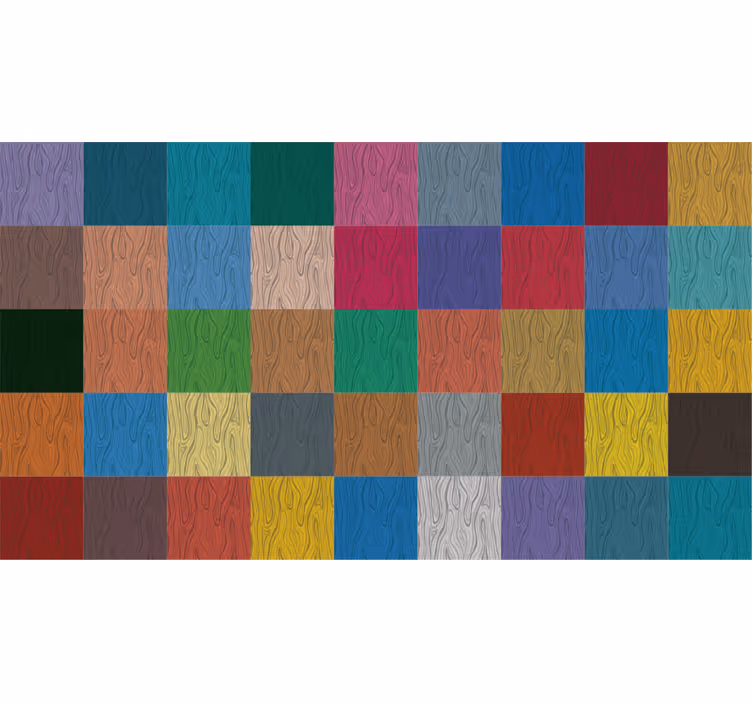 Rulou geam cameră covor vinil cu blocuri colorate - TenStickers