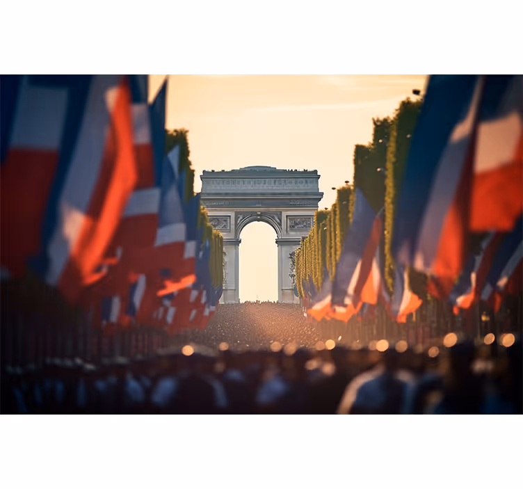 Rulou geam salon ziua națională la paris - TenStickers