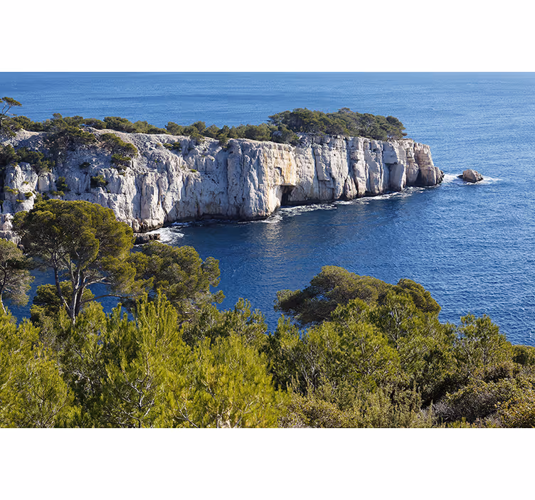 Rulou geam salon calanque de la marseille - TenStickers