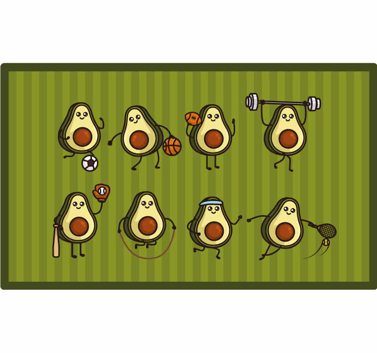 Rulou geam pentru copii cu avocați anime - TenStickers